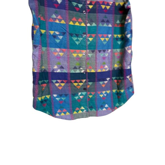 Vintage 90s Angelique Aztec print sleeveless top - Picture 6 of 6